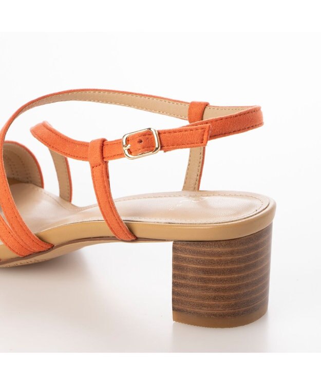 Riz raffinee <Riz raffinee>アンクルストラップサンダル オレンジスエード