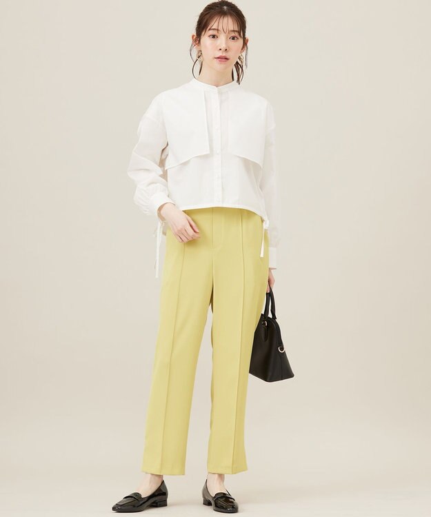 ANY SIS 【撥水・接触冷感・UVカット】コンフォートイージー テーパードパンツ イエロー