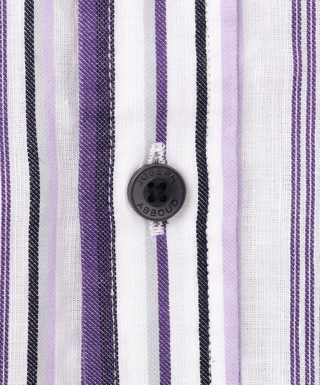 JOSEPH ABBOUD 【キングサイズ・吸水速乾】ソアロンストライプ 半袖 パープル系1