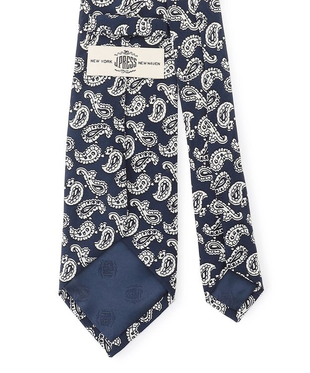 J.PRESS MEN ハンドプリントペイズリー ネクタイ ダルブルー系6