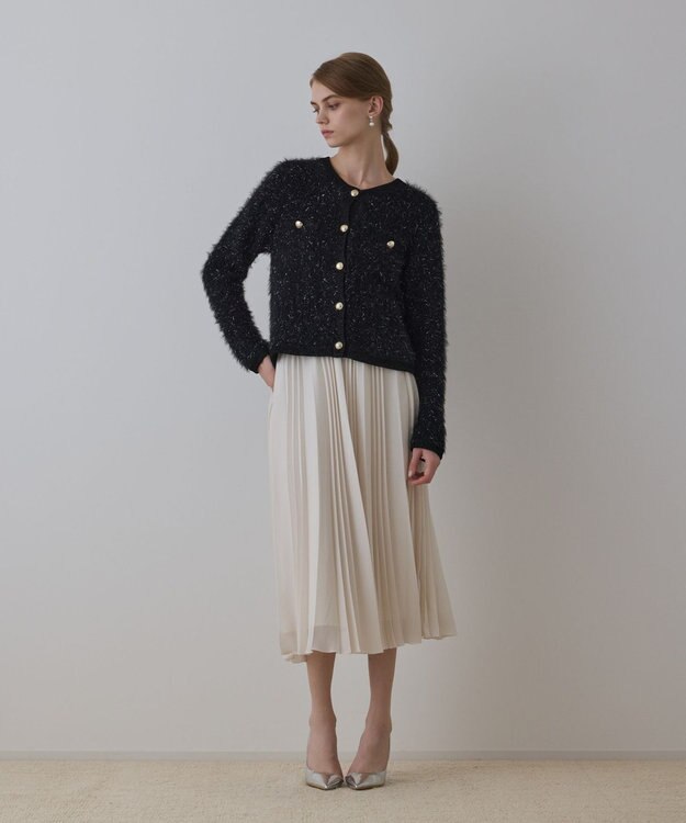 GRACE CONTINENTAL メッシュプリーツスカート キナリ