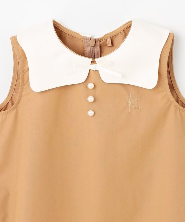 組曲 KIDS 【110-140㎝】カーブカラー ワンピース ベージュ