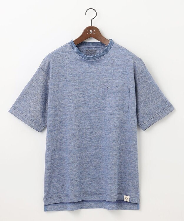 JOSEPH ABBOUD MOUNTAIN 【SPACE／UNISEX】清涼感 リネンハニカム Tシャツ サックスブルー系