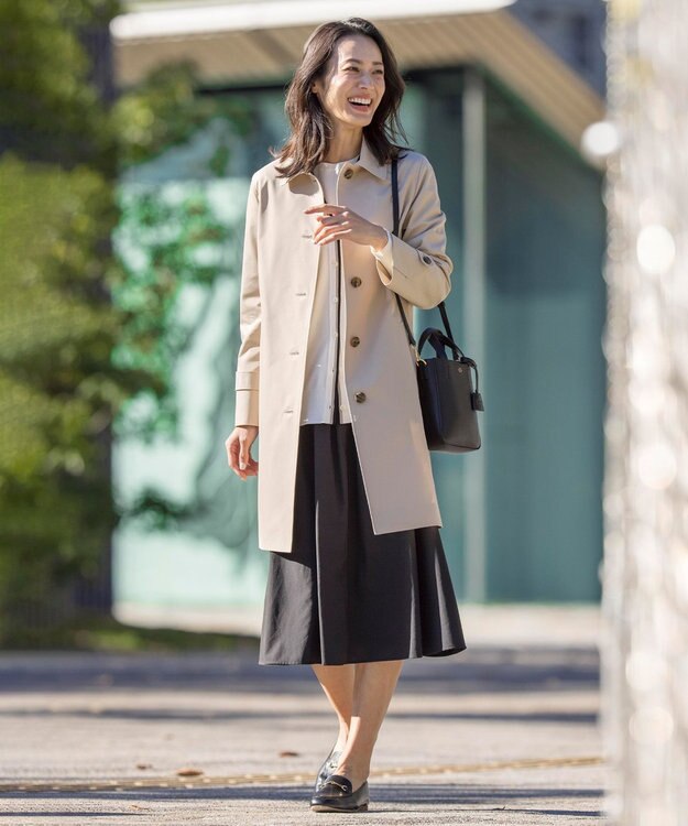 J.PRESS LADIES 【洗える】RAYON STRETCH PLAIN クルーネック ニット ホワイト系