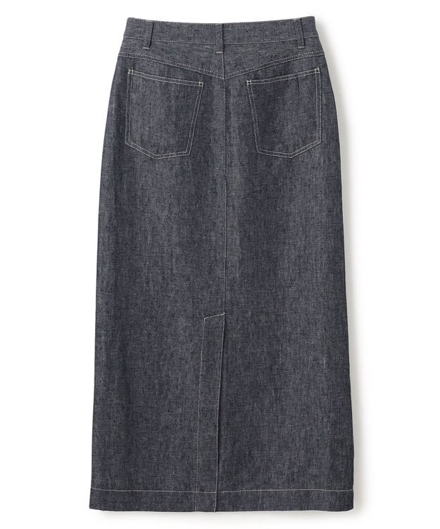 BEIGE， 【洗える】CUPHEA / Iラインロングスカート Indigo