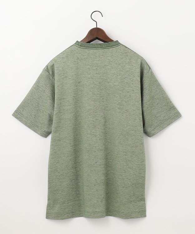 JOSEPH ABBOUD MOUNTAIN 【SPACE／UNISEX】清涼感 リネンハニカム Tシャツ 黄緑系