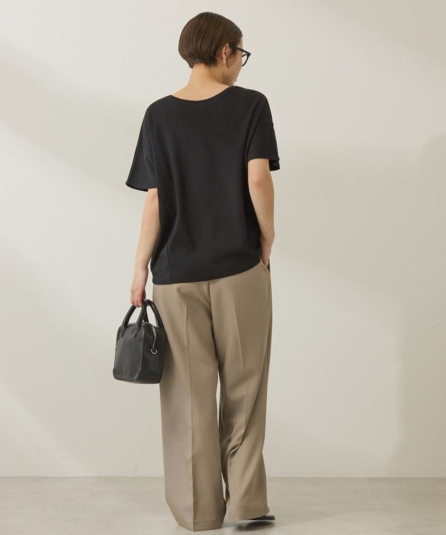 AMERICAN HOLIC 【接触冷感】フレンチスリーブコクーンプルオーバー Black