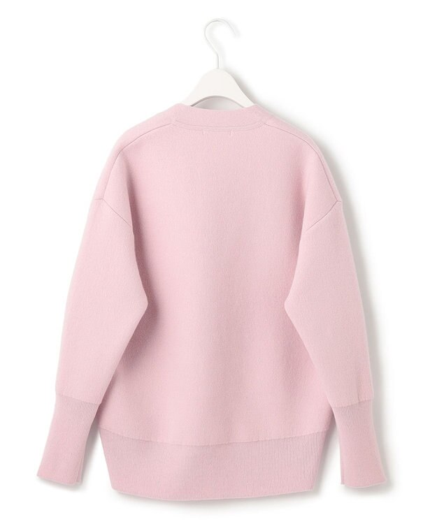 ICB 【洗える】ウールカシミヤ Vネックカーディガン ピンク系