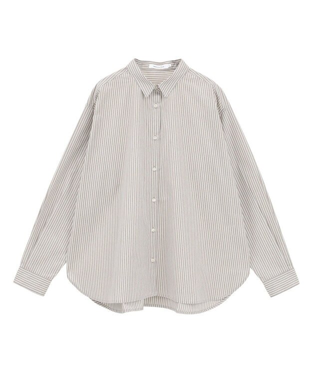 AMERICAN HOLIC イージーケアベーシックシャツ Stripe Brown