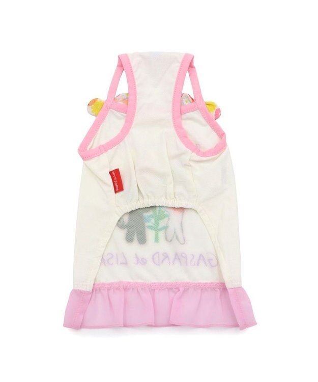 PET PARADISE リサとガスパール タッチワンクール プラス キャミソール 《フラワー》 小型犬 ホワイト×ピンク