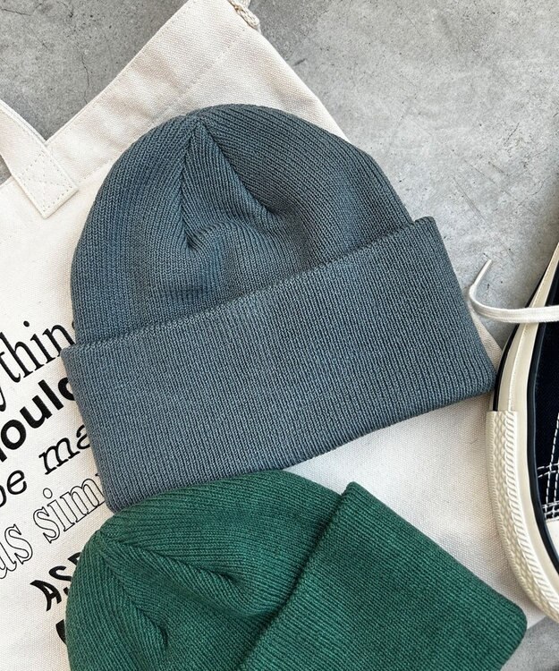 WEGO カラーショートビーニー グレー