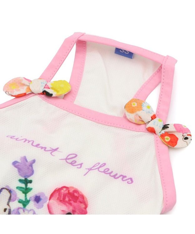 PET PARADISE リサとガスパール タッチワンクール プラス キャミソール 《フラワー》 小型犬 ホワイト×ピンク