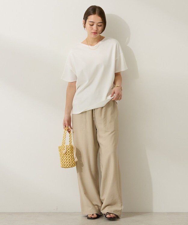 AMERICAN HOLIC 【接触冷感】フレンチスリーブコクーンプルオーバー Off White