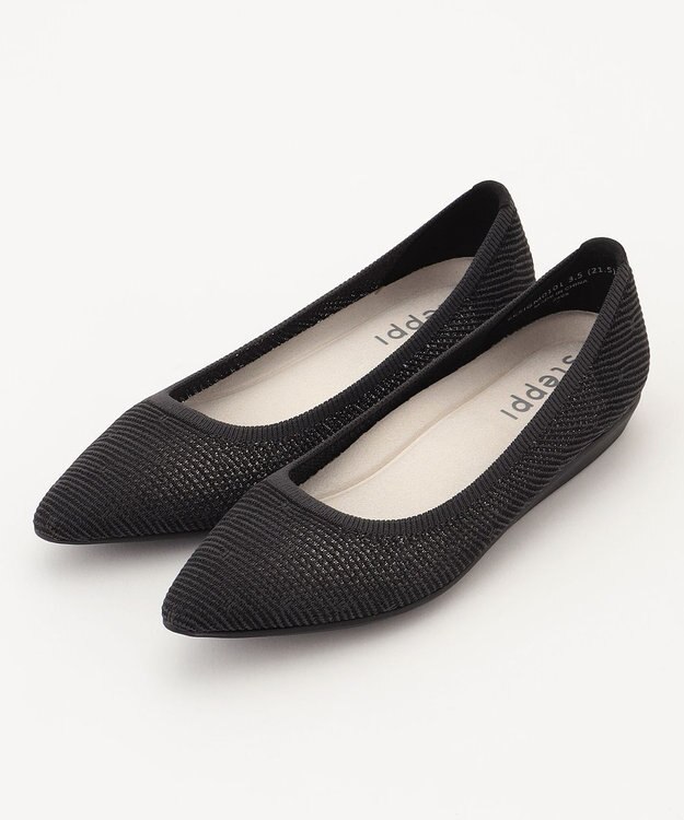 steppi 【軽量】シースルー ポインテッド パンプス ブラック