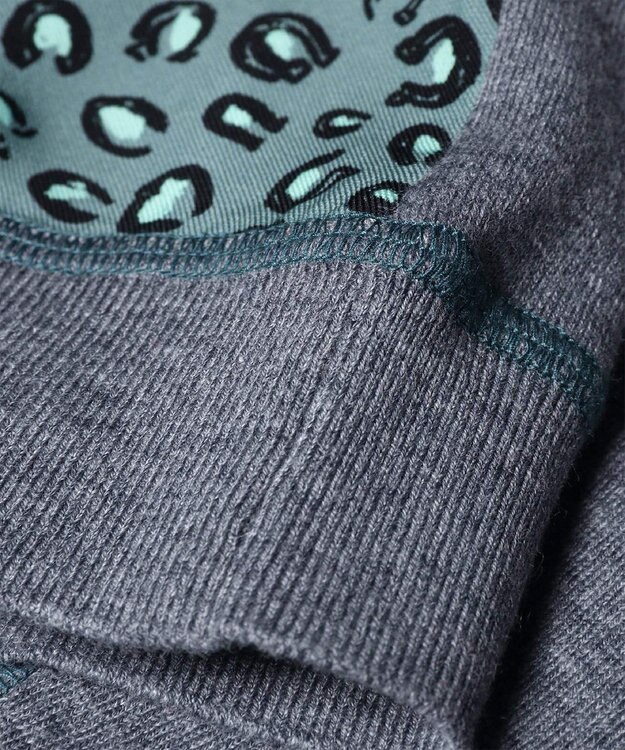 Paul Smith Horseshoe Leopard コンビ ニット グレイッシュブルー