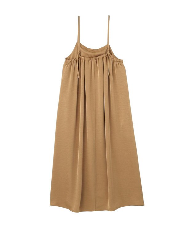 AMERICAN HOLIC タックサテンキャミワンピース Camel
