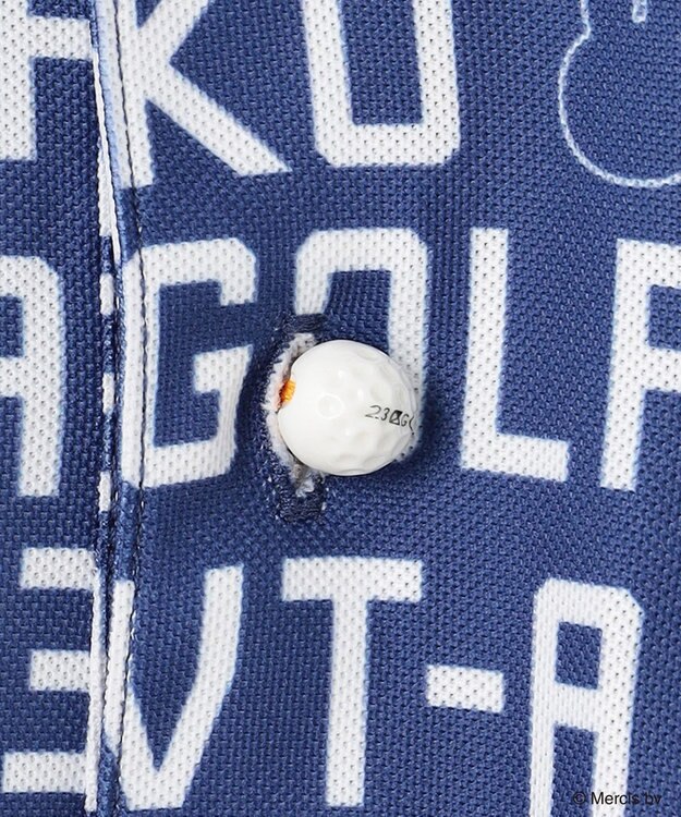 23区GOLF 【MEN】【吸水速乾/UVカット】ミッフィーロゴポロシャツ ブルー系5