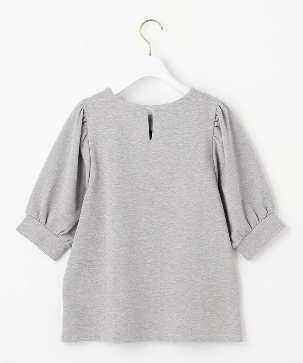 ANY SIS S シャイニーラメパフスリーブ カットソー シルバー