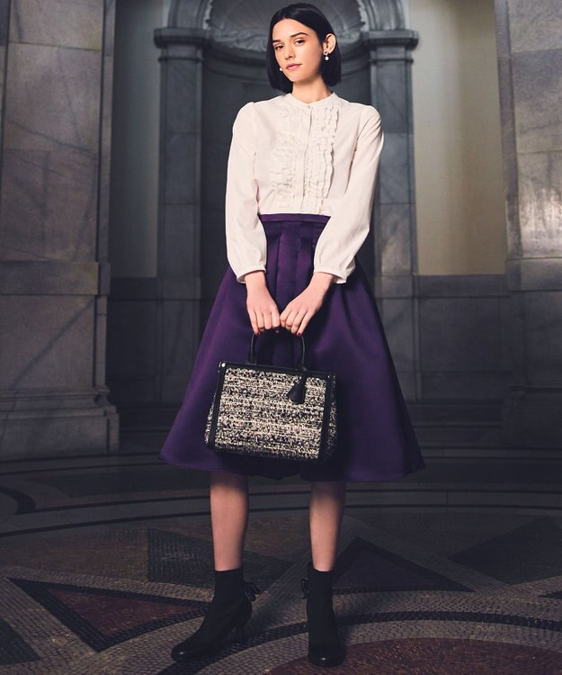 TOCCA 【洗える】CRYSTAL RIVER スカート パープル系