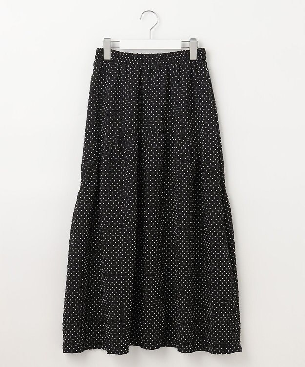 Feroux エンボスドット スカート ブラック系1