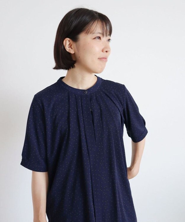 Green Parks ２ｗａｙ　５分袖ブラウソー Navy