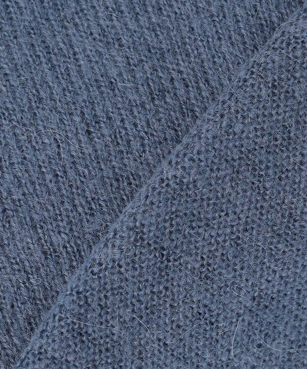 UNFILO シアーアルパカ ボリュームスリーブ ニット ダルブルー