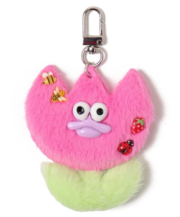 WEGO ラブリーチューリップモンスターぬいぐるみキーホルダー ピンク