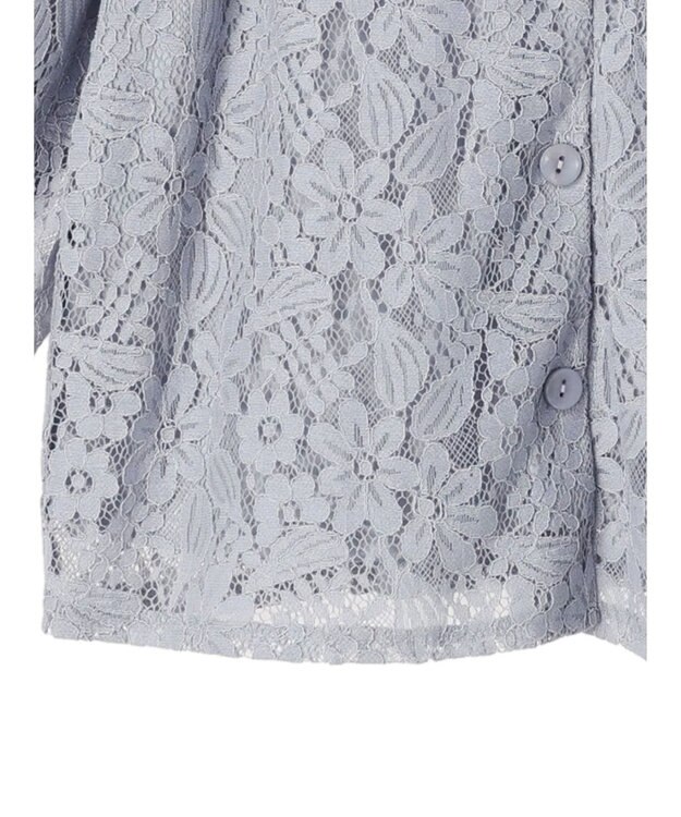 earth music&ecology フラワーレースブラウス Light Gray