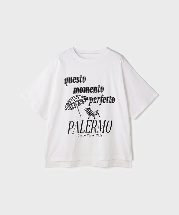 GRACE CONTINENTAL リゾートビーチTシャツ ホワイト