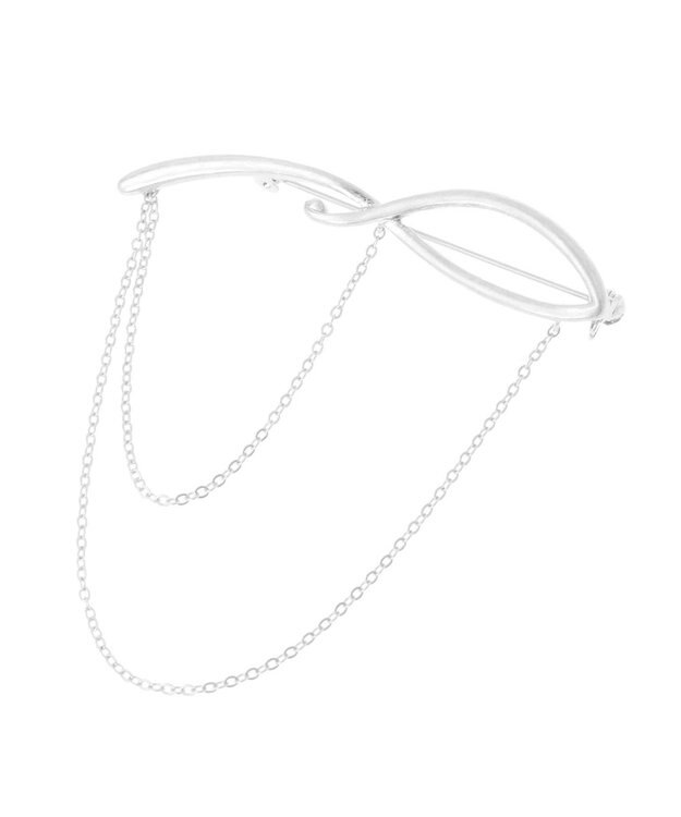 AMERICAN HOLIC ダブルチェーンブローチ Silver