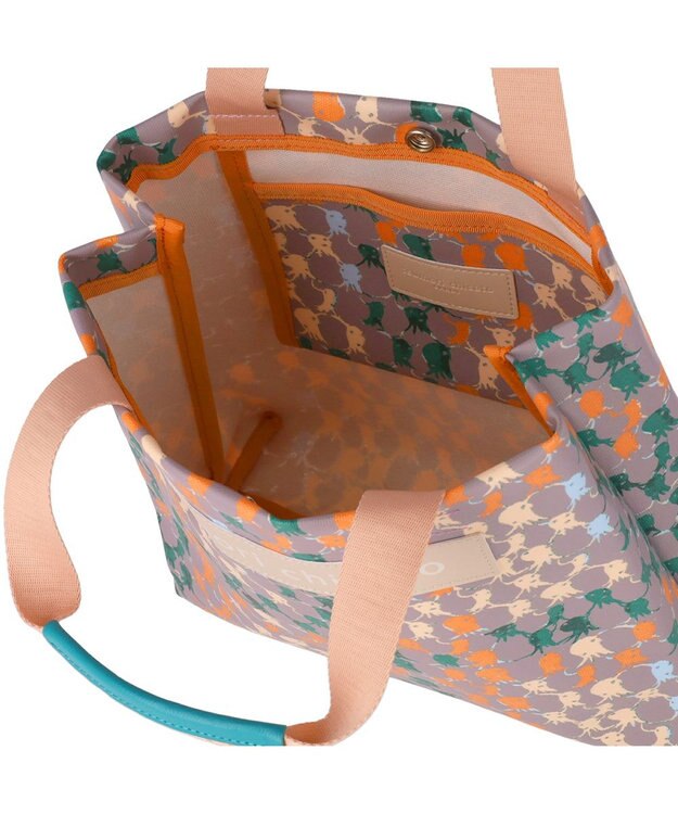 tsumori chisato CARRY タコチェック ハンドバッグ 手提げ 【 水や汚れに強いコーティング 】 グレー