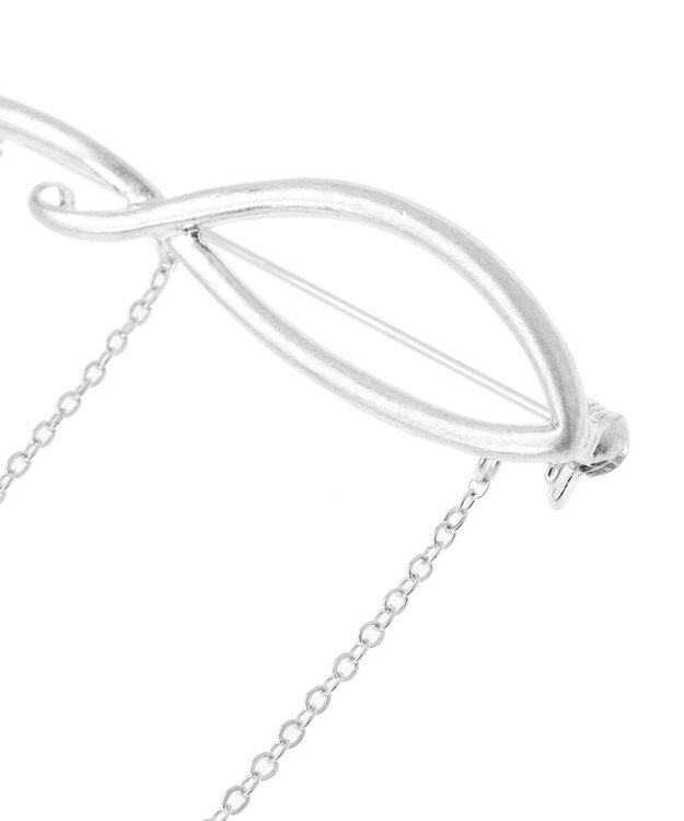AMERICAN HOLIC ダブルチェーンブローチ Silver