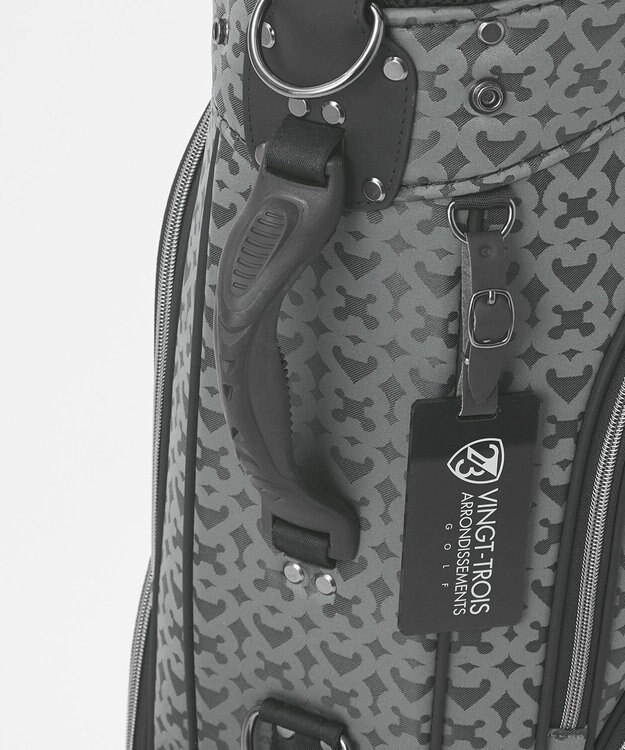 23区GOLF 【UNISEX】モノグラムライトキャディバッグ　ベテランゴルファーにもおすすめなモダンデザイン ブラック系5