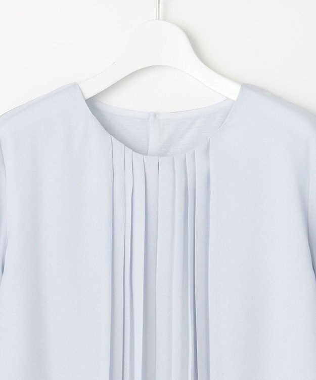 J.PRESS LADIES S プリーツシフォン カットソー サックスブルー系