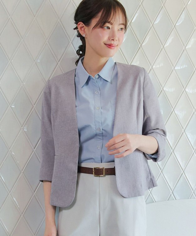 Tiaclasse L カラーレスサマージャケット グレー