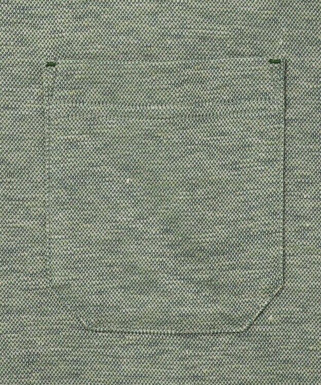 JOSEPH ABBOUD MOUNTAIN 【SPACE／UNISEX】清涼感 リネンハニカム Tシャツ 黄緑系