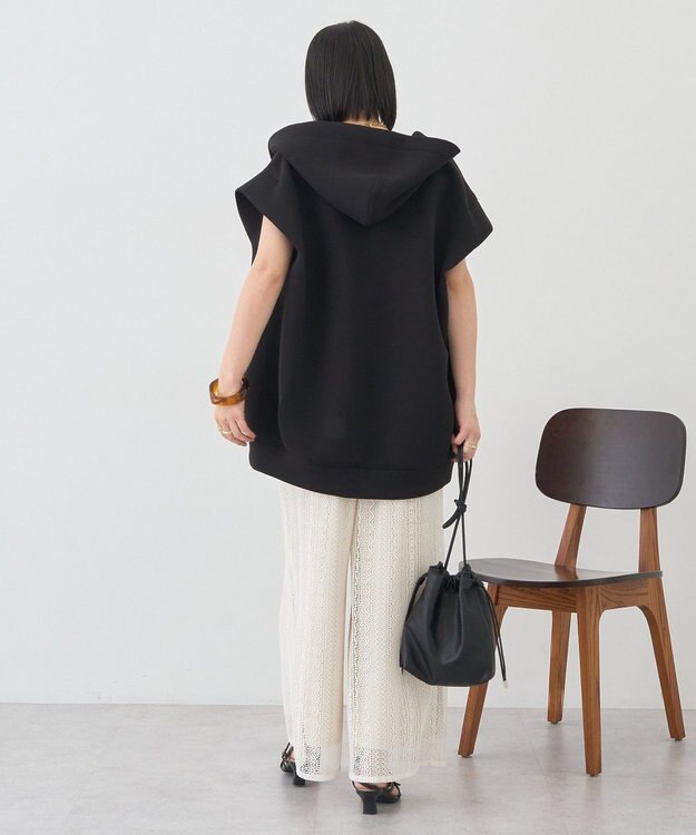 AMERICAN HOLIC ポンチZIPフーディーベスト Ivory