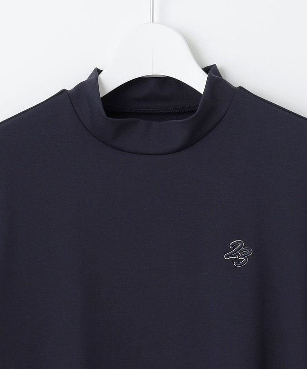 23区GOLF 【数量限定再入荷！】サイズがあるうちにお早めに◎レース袖 モックネック ワンピ ネイビー系