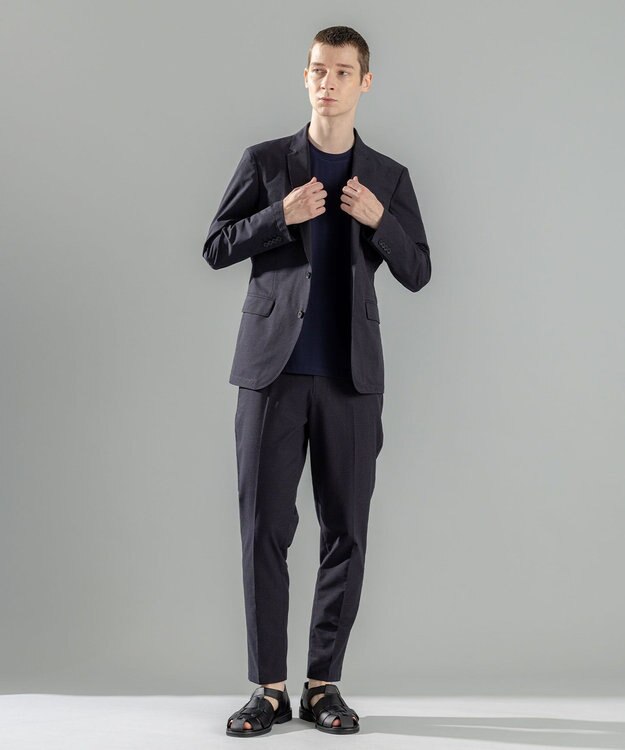 JOSEPH HOMME 新型・新柄【洗える/ストレッチ/シワになりにくい/セットアップ対応可】クールドッツストレッチ 　ジャケット ネイビー系