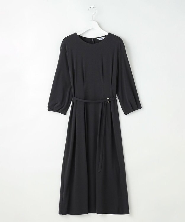 J.PRESS LADIES トリアセスムース フレア ワンピース グレー系