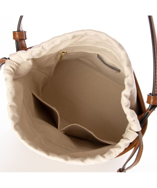 UNBILLION カシュカシュ cachecache / 縦長2wayバケットトート キャメルミックス