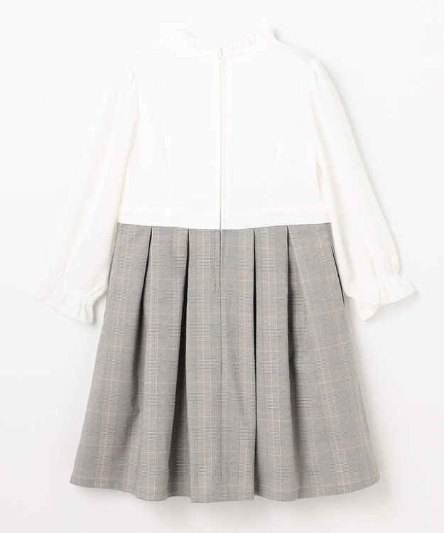 組曲 KIDS  【110-140㎝】 チェックワンピース＆ドビージャケットセット ピンク