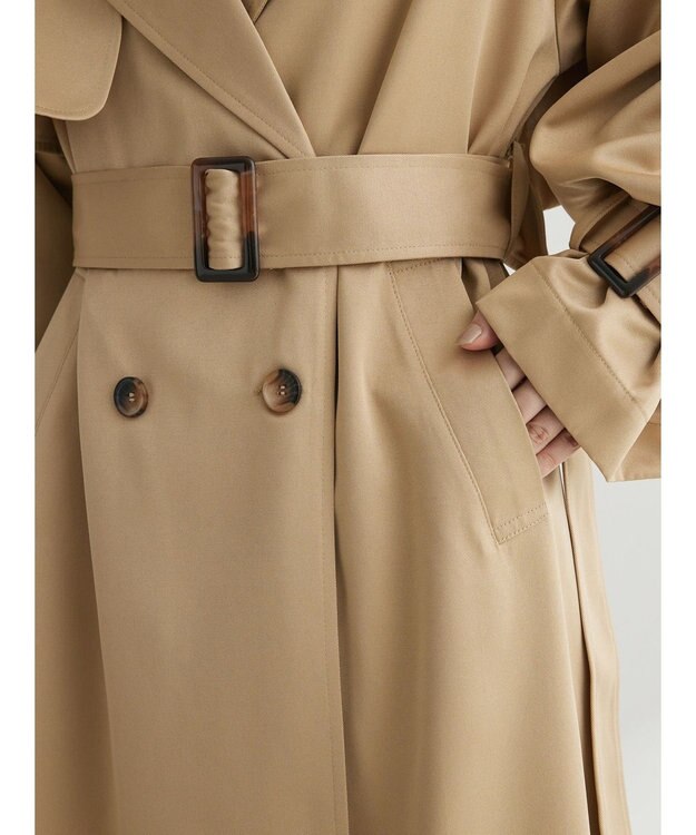 Green Parks ・Ｐｅｔｉｔ　Ｆｌｅｕｒボリュームスリーブトレンチコート Beige