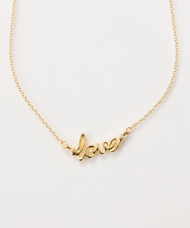 Phoebe ラッキーレターネックレス(ラブ) ゴールド