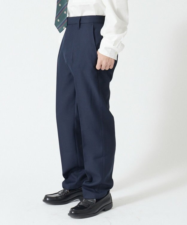 WEGO 【SCHOOLITEM】メンズスクールスリムスラックス ネイビー