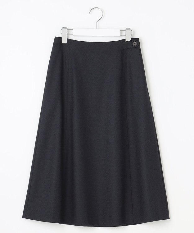 J.PRESS LADIES S アクアレジェンドウールジャージー スカート ネイビー系