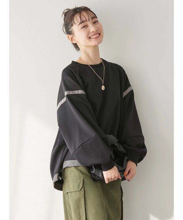 AMERICAN HOLIC ショルダーラインドロストポンチプルオーバー Black