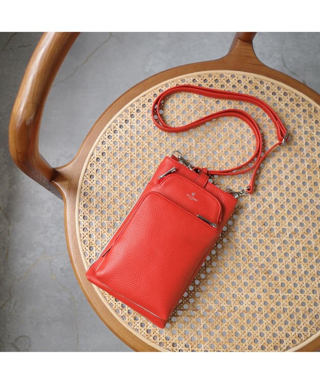 PELLE BORSA スリムポシェット Comfy 6701 レッド