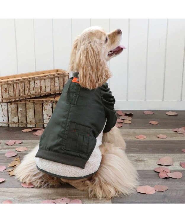 PET PARADISE ペットパラダイス 遠赤外線 ドッキングブルゾン 中型犬 カーキ