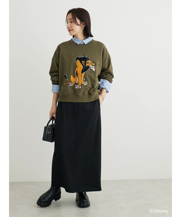 Green Parks Villains／パッチワーク裏毛プルオーバー Khaki